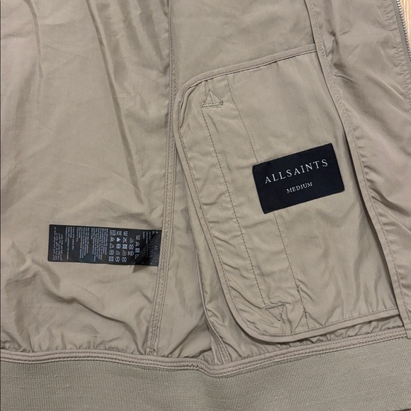 Men's ALL SAINTS Tan Bomber Jacket - Picture 2 of 4